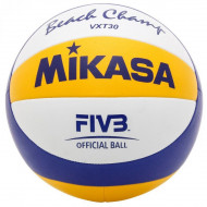 Мяч вол. пляж. "MIKASA VXT30", синт.кожа, маш.сш., бут.кам. Мяч вол. пляж. "MIKASA VXT30", синт.кожа, маш.сш., бут.кам.