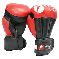 Перчатки снарядные RuscoSport кож.зам (L, красный)