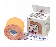 Тейп Кинезио BBTape 5смх5м Lite  (чёрный)