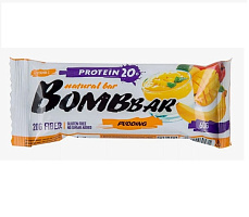 Батончик неглазированный BOMBBAR Пудинг 60гр. (с ароматом манго и банана)