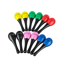 Пластиковые маракасы M22 на ручке, диаметр 3,9см, длина 13см