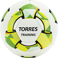 Мяч футб. "TORRES Training" F320054 р.4 32пан. PU 4подк.слоя ручн.сш. бел-зел-сер