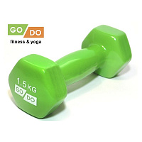 Гантель GO DO в виниловой оболочке   (3кг, синий)